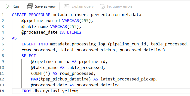 Cleaning & transformation — stored procedures & Dataflow Gen2 — 1