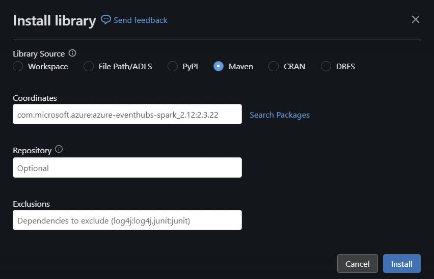 Azure Databricks connected to Event Hubs — 2