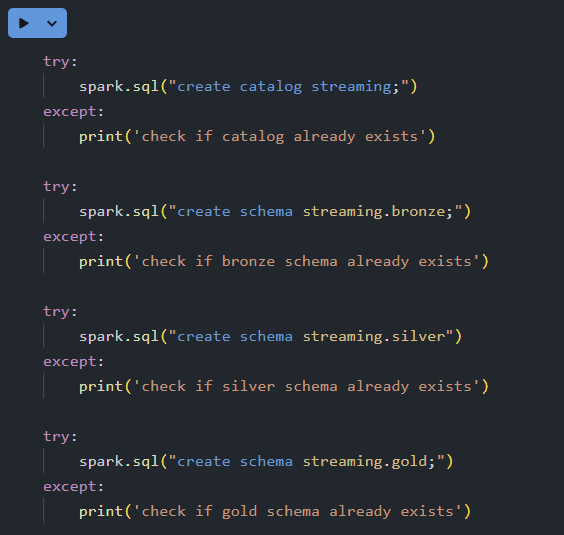 Starting the stream — Bronze layer — 1